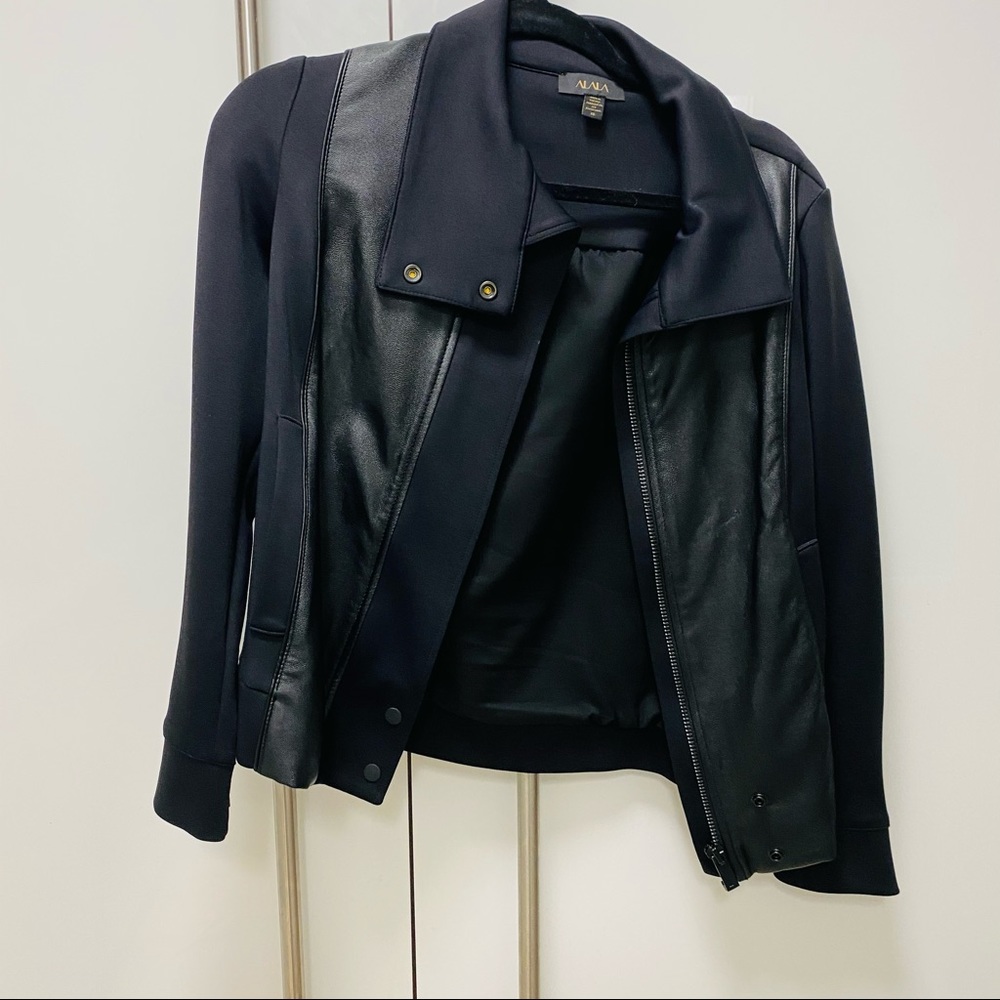 NWOT Alala Vegan Leather Jacket in Black Size XSmall - Picture 5 of 5